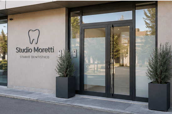 Esterno dimostrativo di uno studio dentistico