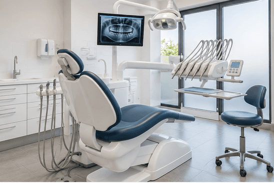 Ambiente clinico dimostrativo di uno studio dentistico
